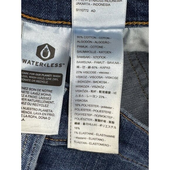 Levi's 724 NEW High Rise Straight Medium Wash Jean W26 L30 Short Casual Stretch - Picture 10 of 14